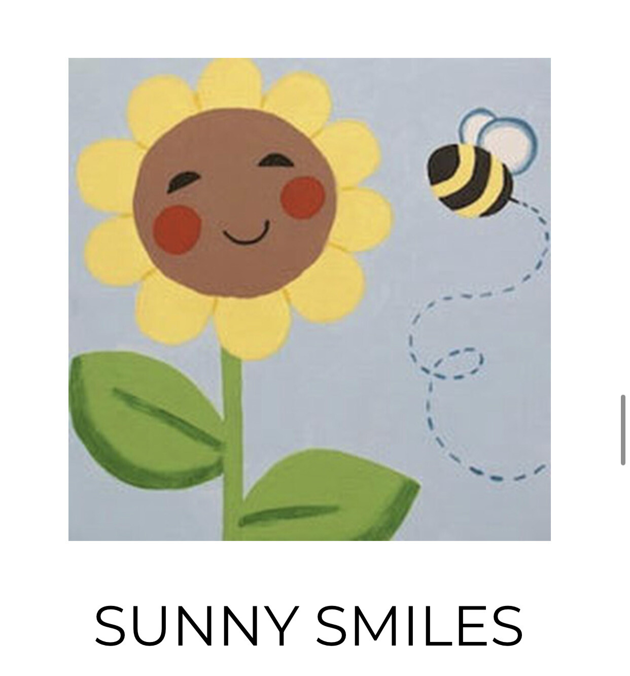 Sunny Smiles - KIDS Acrylic Paint On Canvas DIY Art Kit - 3 Week Special Order