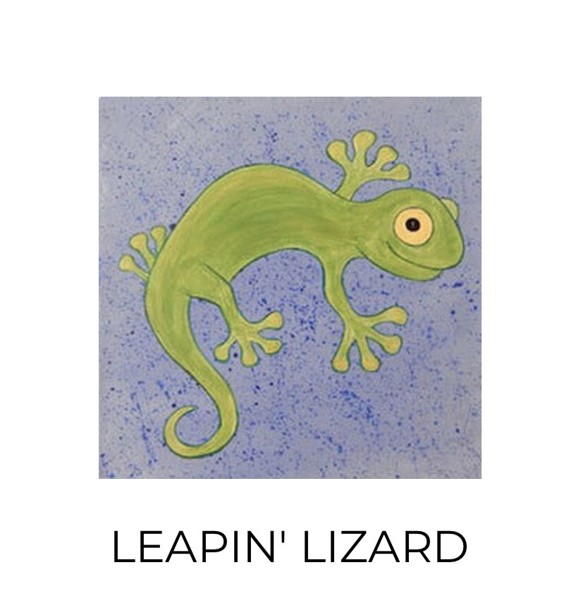 Leapin’ Lizard - KIDS Acrylic Paint On Canvas DIY Art Kit - 3 Week Special Order
