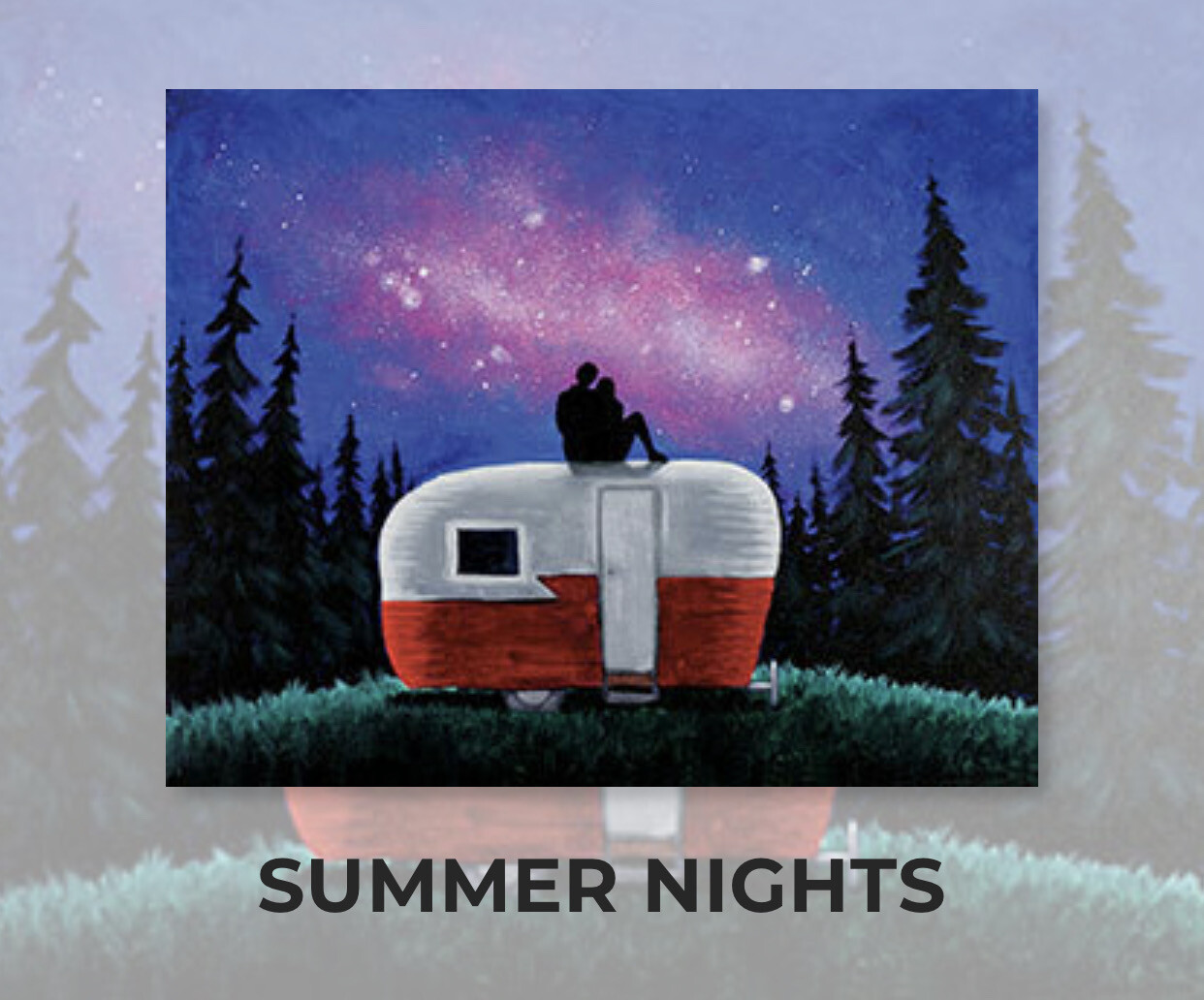 Summer Nights ADULT Acrylic Paint On Canvas DIY Art Kit - 3 Week Special Order