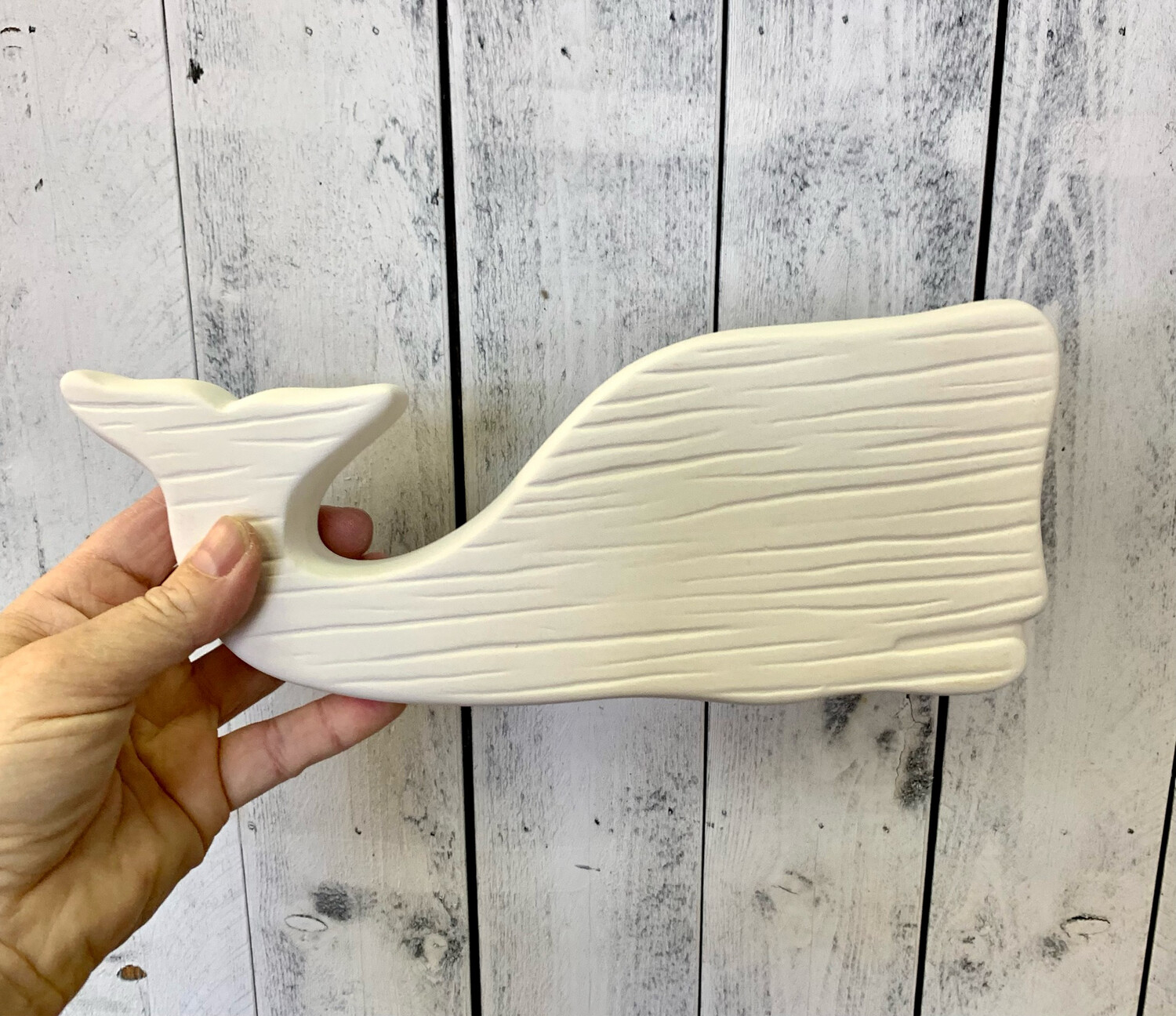 Paint Your Own Pottery - Ceramic Woodgrain Whale Plaque Painting Kit
