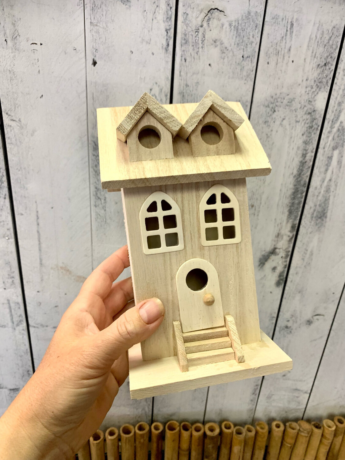 7.5” Wood Townhouse Birdhouse Painting Set - Craft Kit 