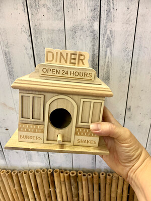 Wood Diner Birdhouse Painting DIY Craft Kit