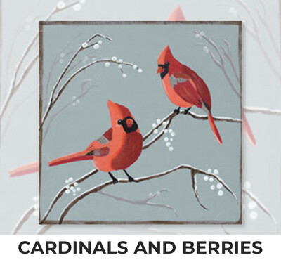 Adult Art Class - Friday January 6 2023 - 6-8 PM - ADULT PAINT NIGHT - Cardinals + Berries
