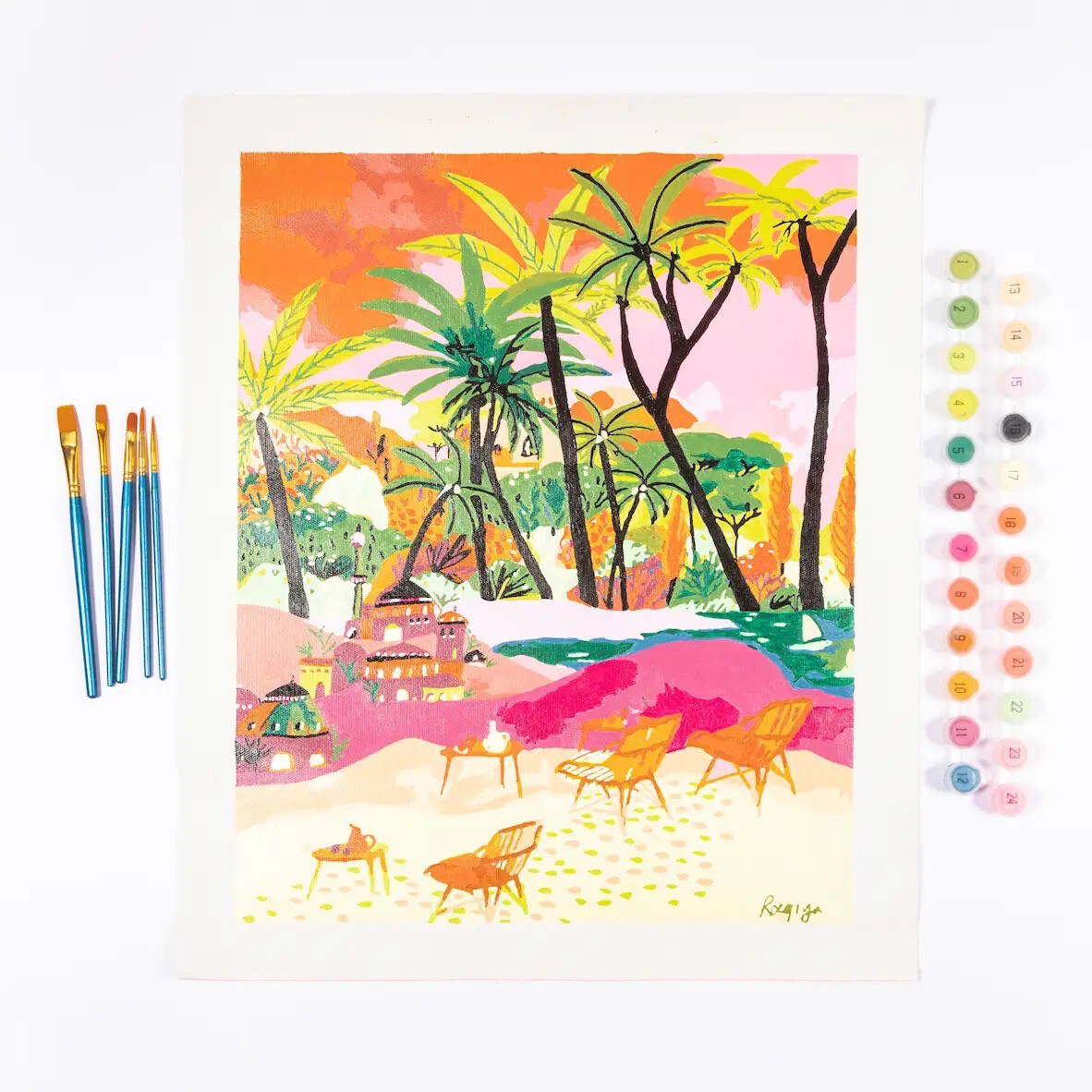 Soiree Rose Paint by Number Kit Deluxe
