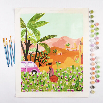Moroccan Meadow Paint by Number Kit Deluxe