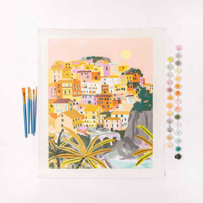 Cinque Terre Paint by Number Kit Deluxe