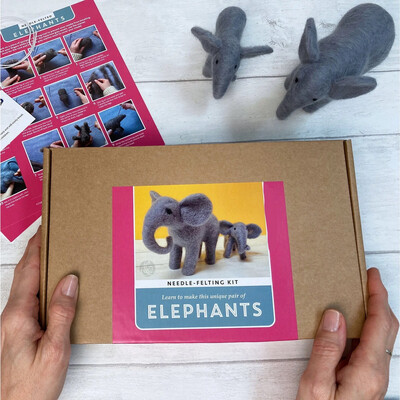 Elephant Needle Felting Craft Kit For Adults