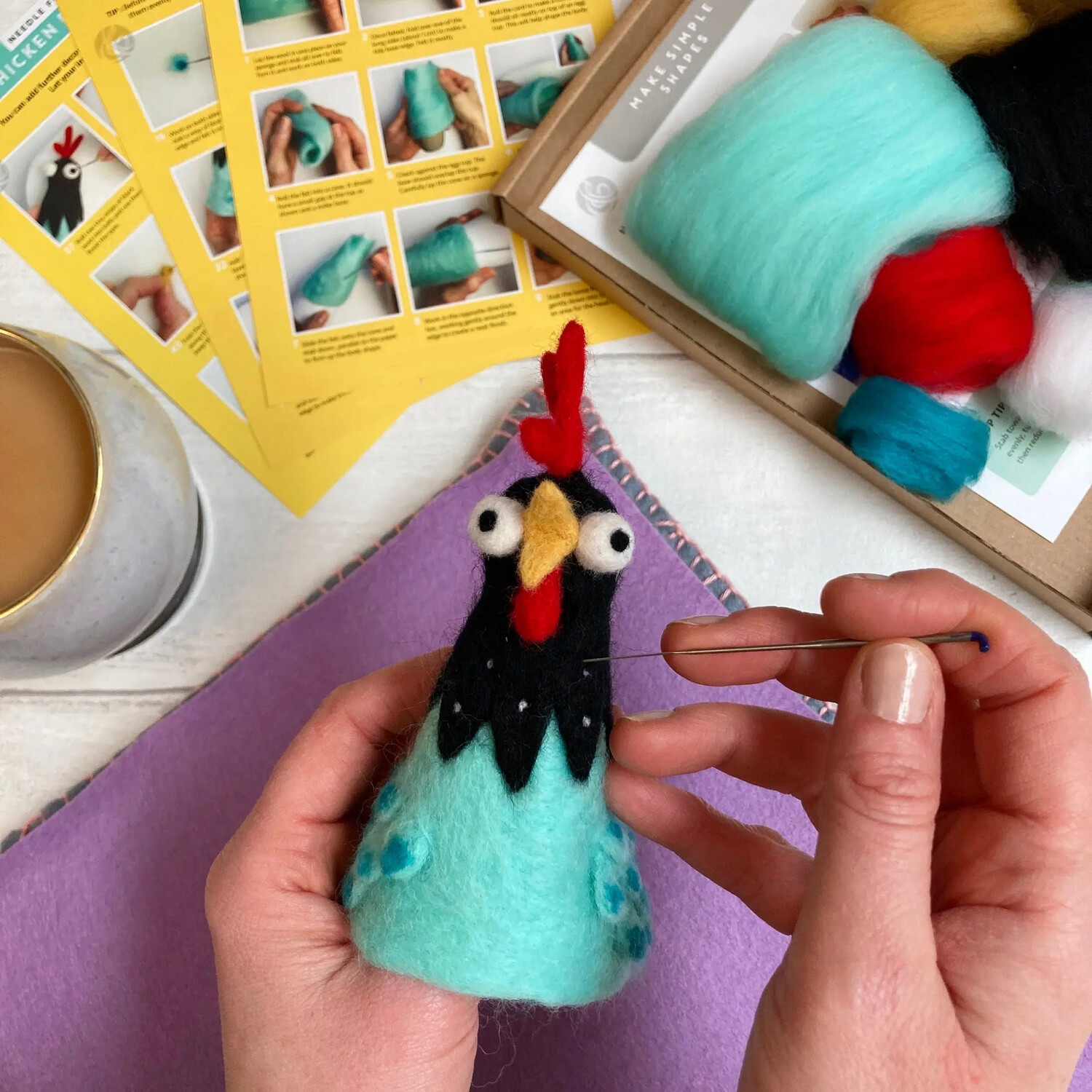 Chicken Egg Cosy Needle Felting Craft Kit For Adults