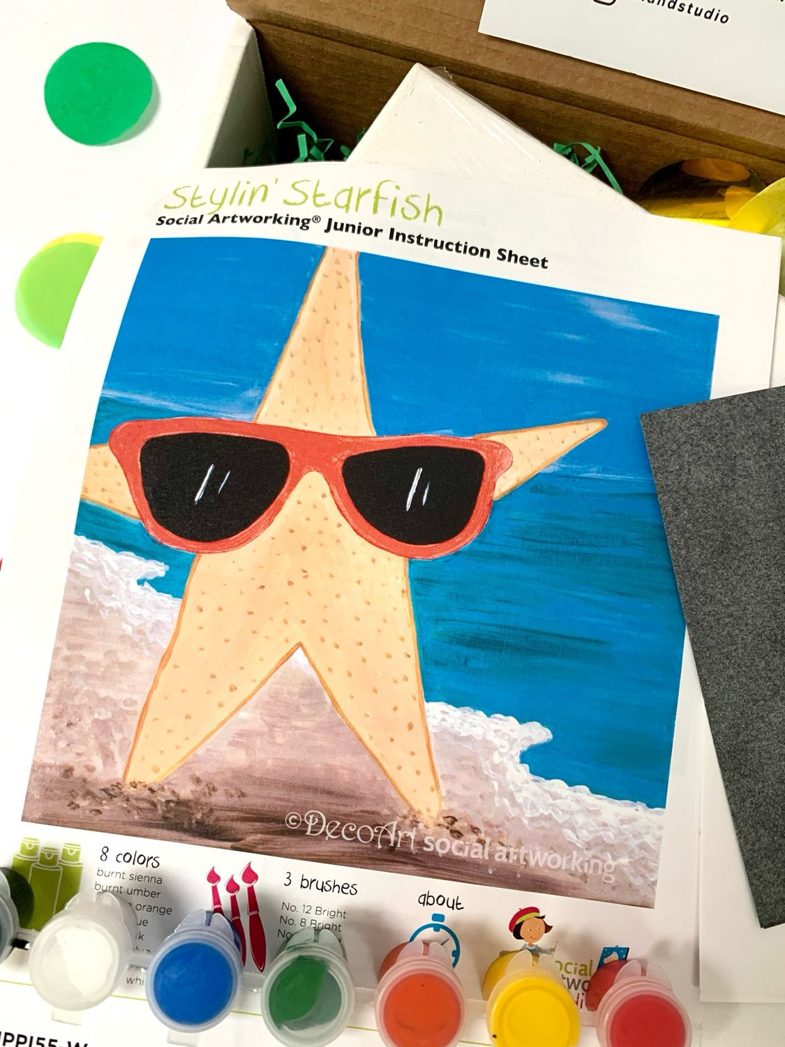 Stylin’ Starfish KIDS Acrylic Paint On Canvas DIY Art Kit