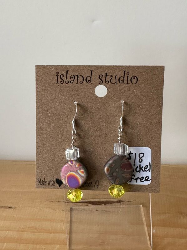 Abstract Art Drop Earrings