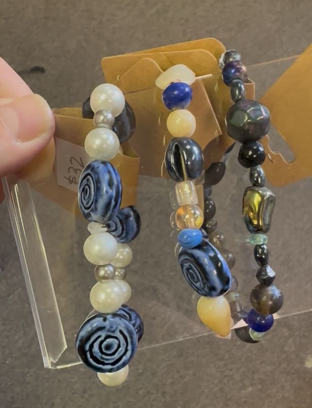 Ocean Depths Mixed Media Bracelet