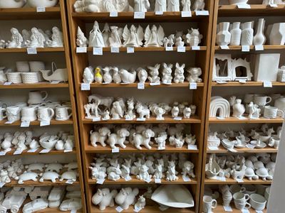 Pottery shelves in Stone Harbor NJ