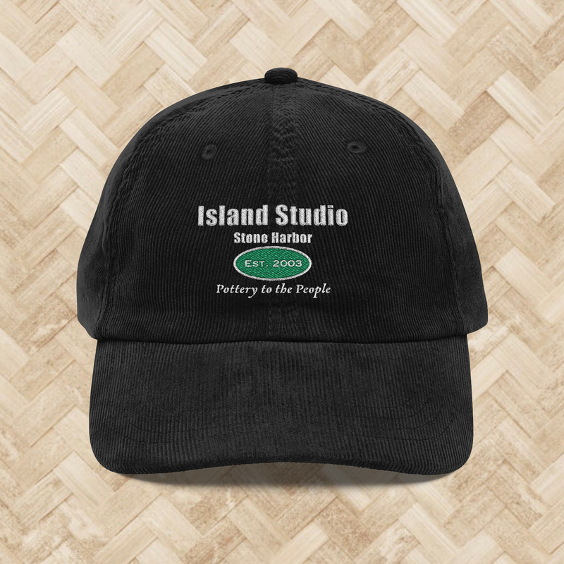 "Pottery to the People" Island Studio Stone Harbor NJ Vintage Embroidered Corduroy Cap