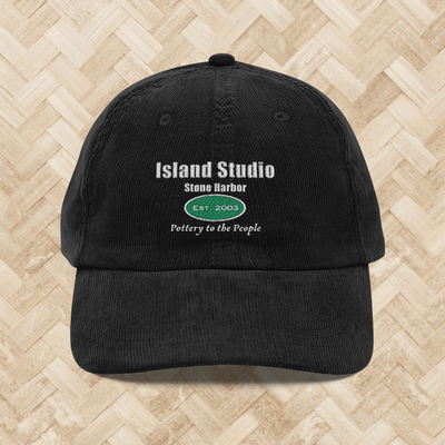 "Pottery to the People" Island Studio Stone Harbor NJ Vintage Embroidered Corduroy Cap