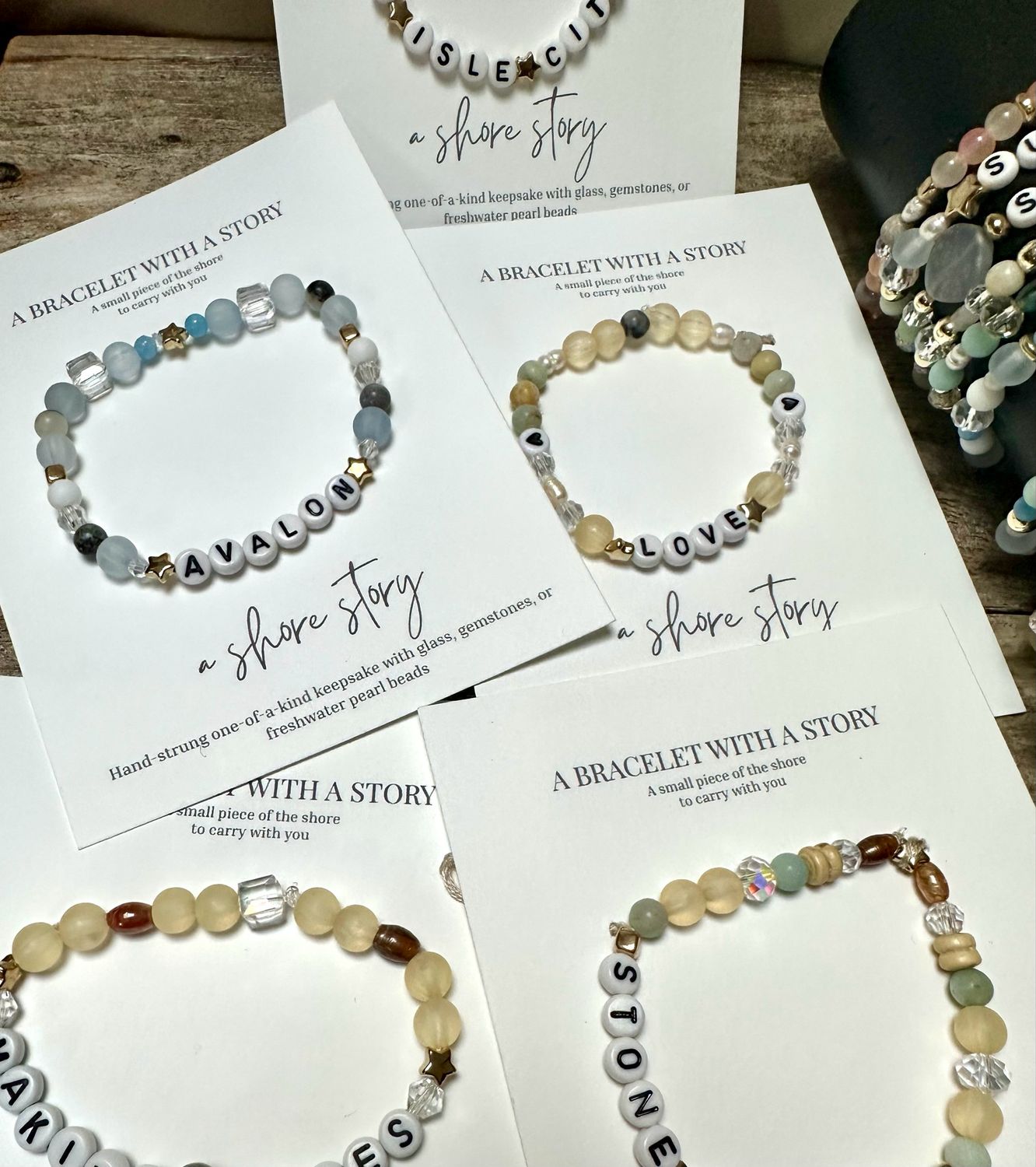 Shore Story Bracelet - Custom Bundle Gift Sets - Set of 3 - Great for Bridesmaids (includes free gift pouches)