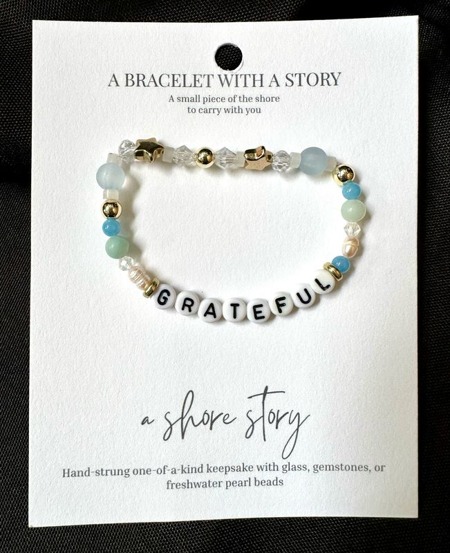 Shore Story Bracelet - Grateful (includes free gift pouch)