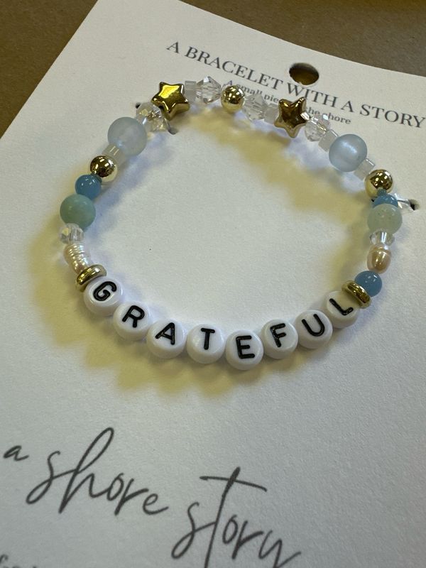 Shore Story Bracelet - Grateful (includes free gift pouch)