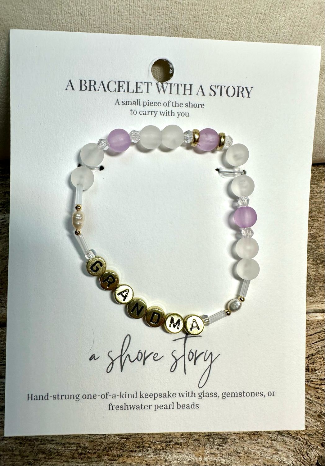 Shore Story Bracelet - Grandma (includes free gift pouch)