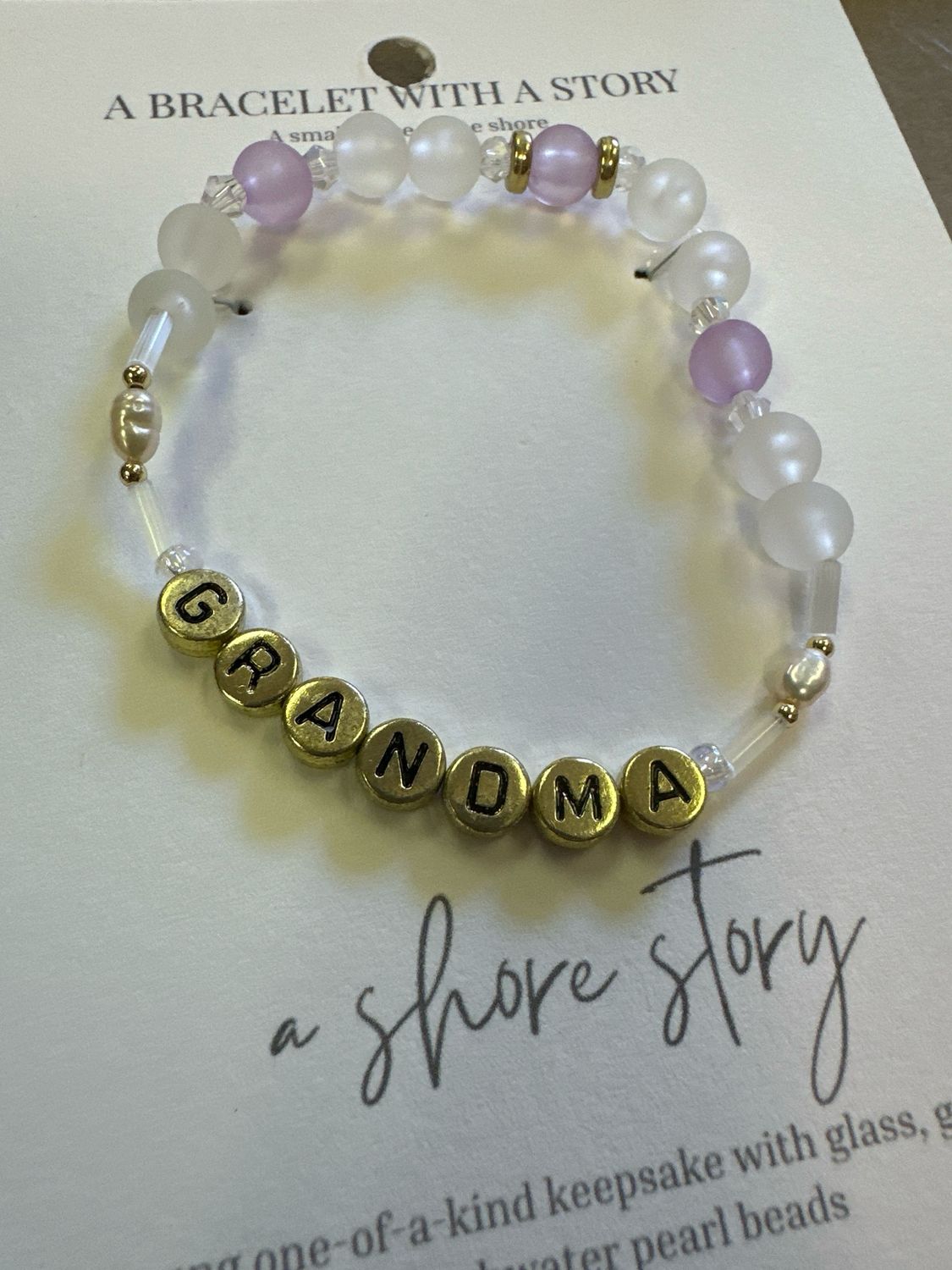 Shore Story Bracelet - Grandma (includes free gift pouch)