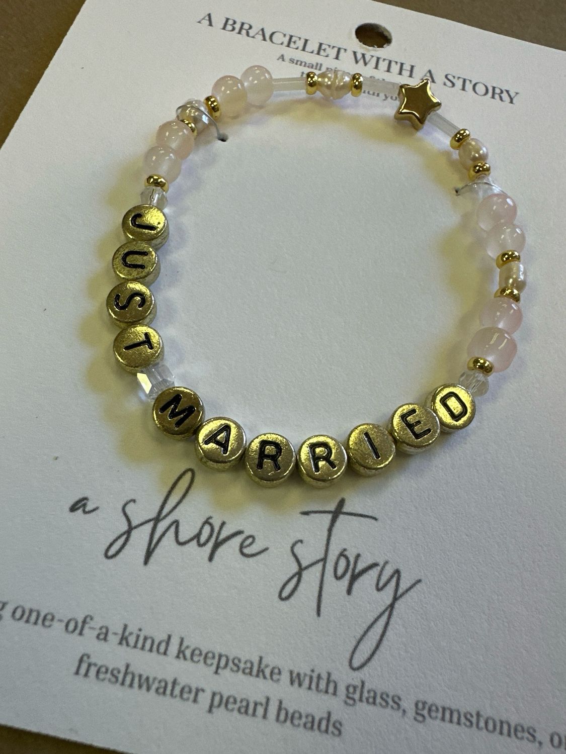 Shore Story Bracelet Wedding Collection - Just Married (includes free gift pouch)