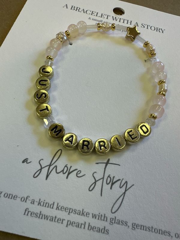 Shore Story Bracelet Wedding Collection - Just Married (includes free gift pouch)