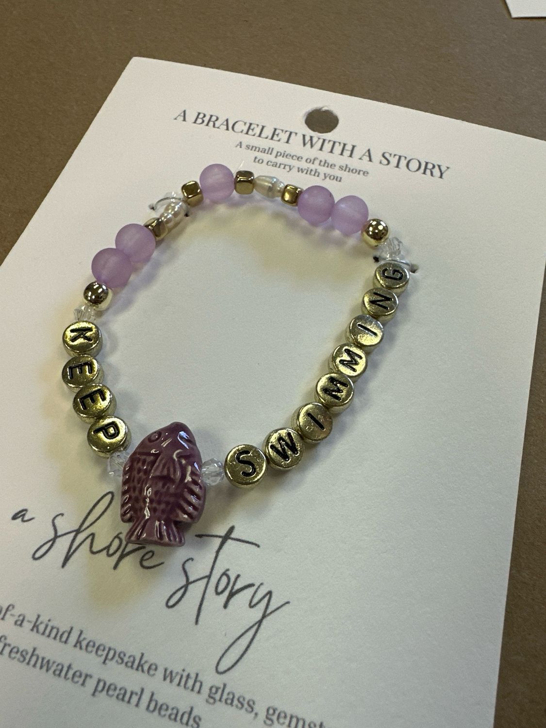 Shore Story Bracelet - Keep Swimming (includes free gift pouch)