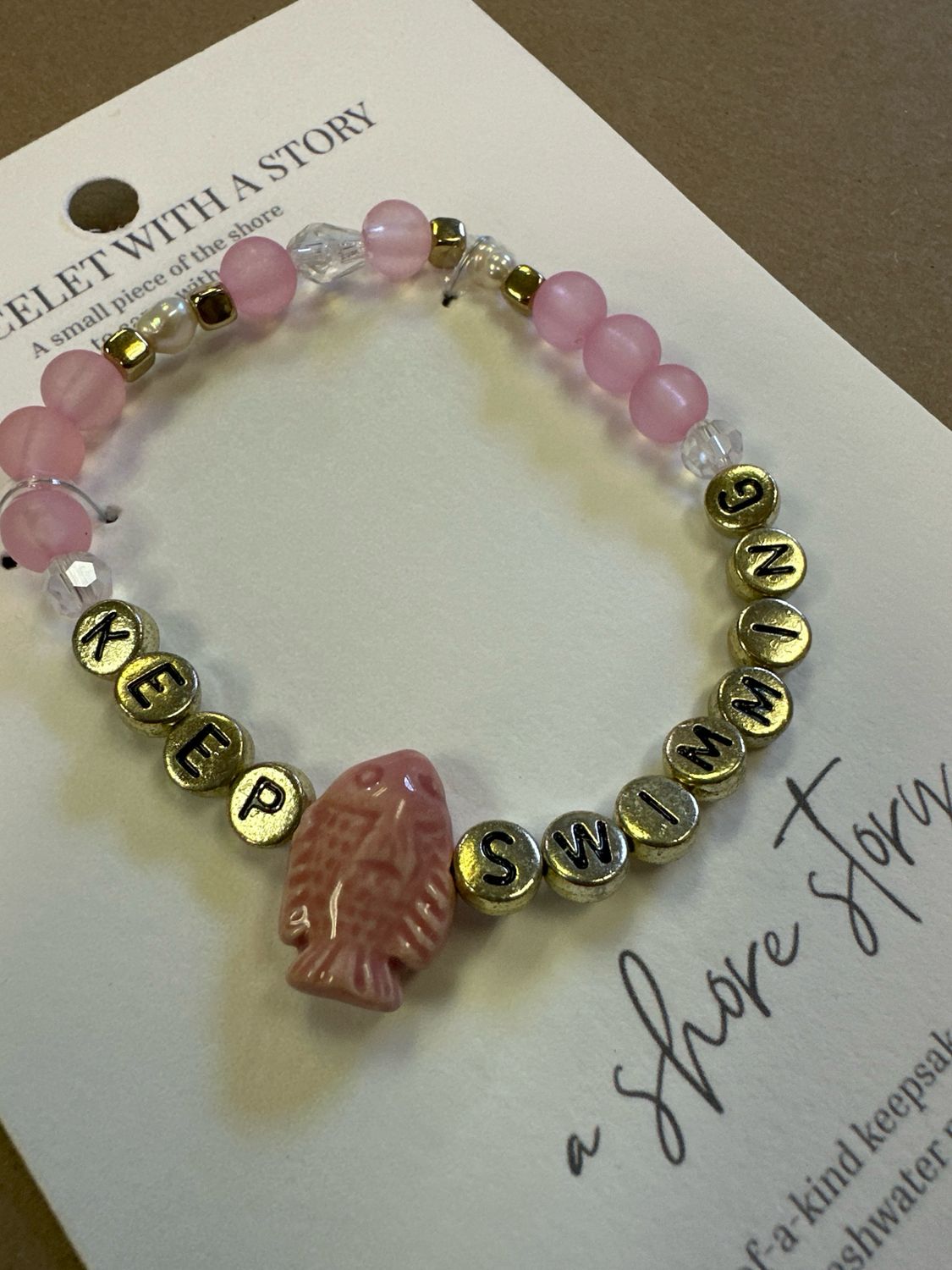 Shore Story Bracelet - Keep Swimming (includes free gift pouch)