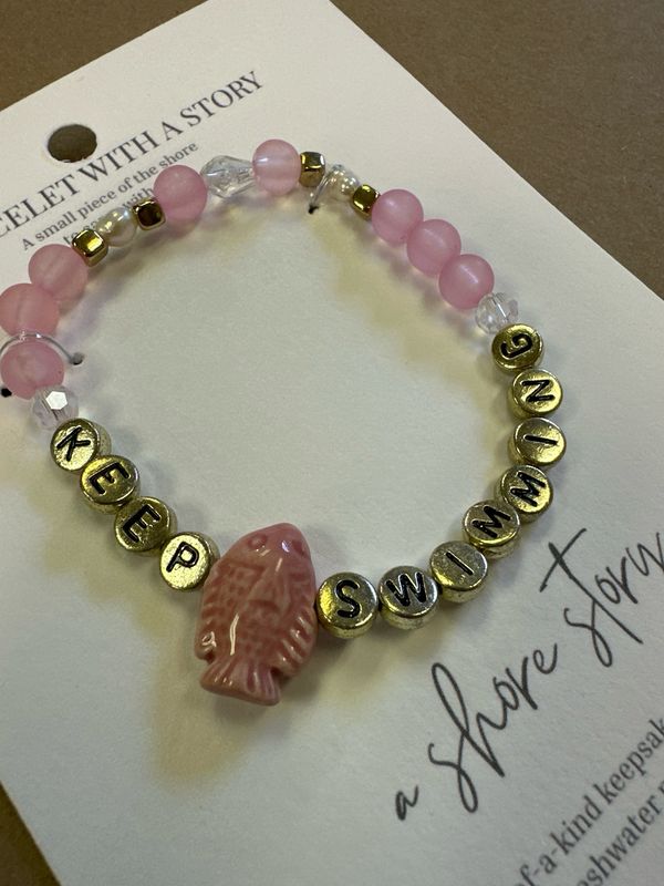 Shore Story Bracelet - Keep Swimming (includes free gift pouch)