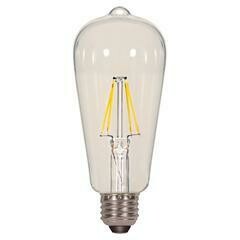 Led filament lamp E27 6.5 watt v.k shape Pear design edison type.