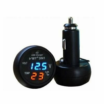 ​Βολτόμετρο/θερμόμετρο με USB θύρα για φόρτιση συσκευών.