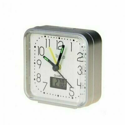 Telco self-illuminated square table clock.