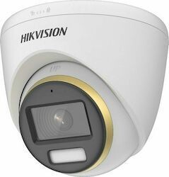 Hkvision κάμερα Dome ColorVu 2MP, με φακό 2.8mm, εμβέλεια λευκού φωτός 40 μέτρα και ενσωματωμένο μικρόφωνο.