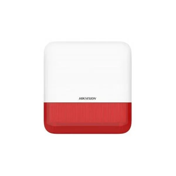 Hkvision ​DS-PS1-E-WE Red wireless outdoor siren.
