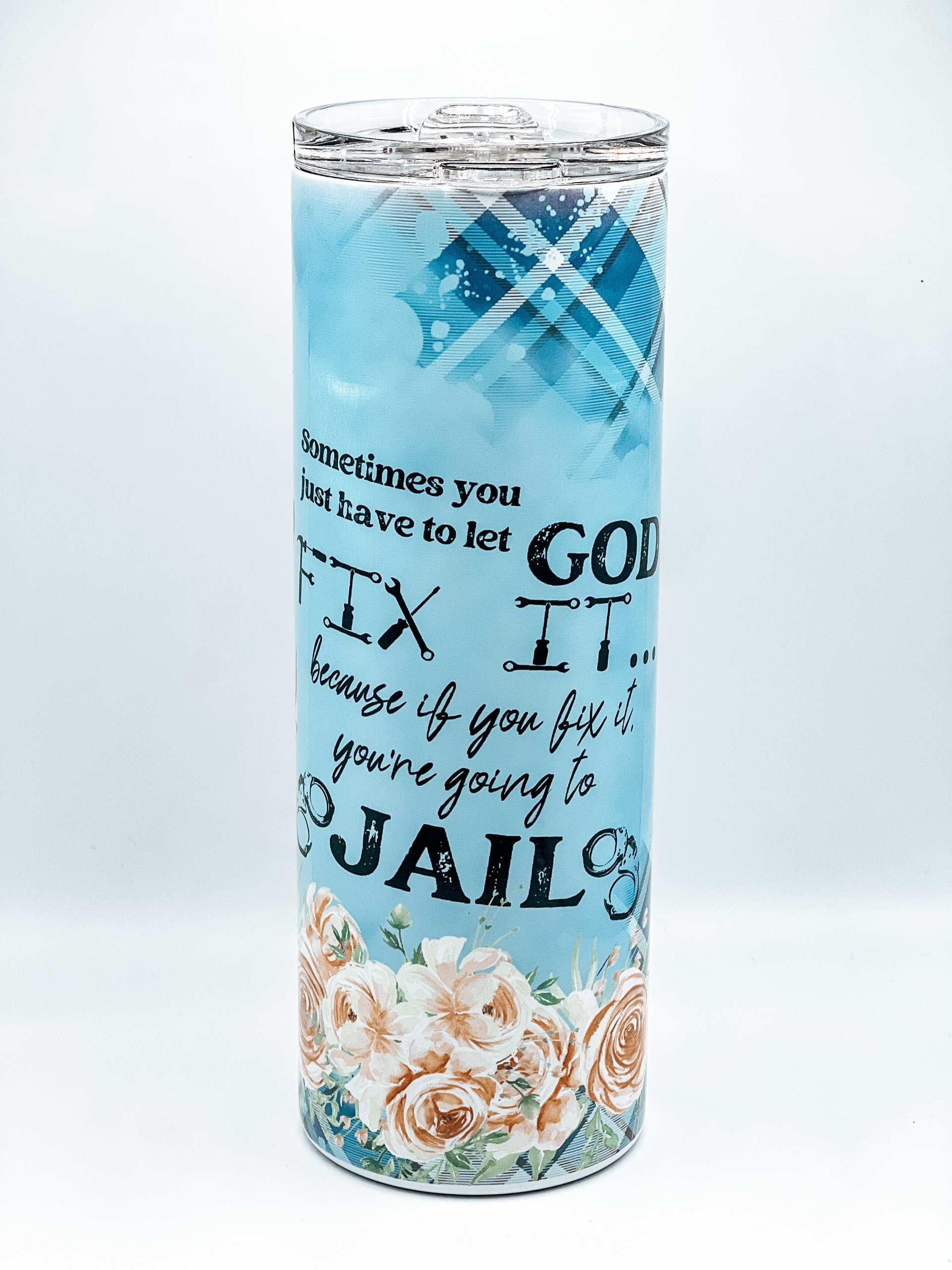 Sometimes you have to let God fix it - Retro Housewife Tumbler