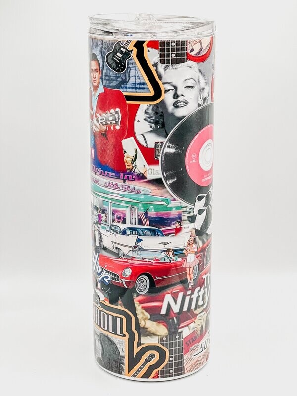 50's Collage Tumbler