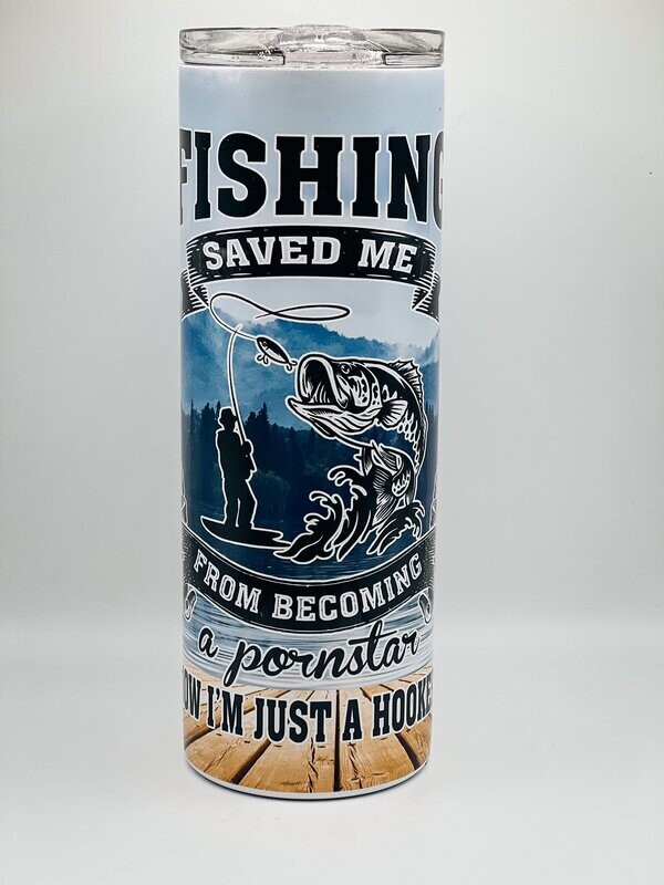Fishing saved me Tumbler