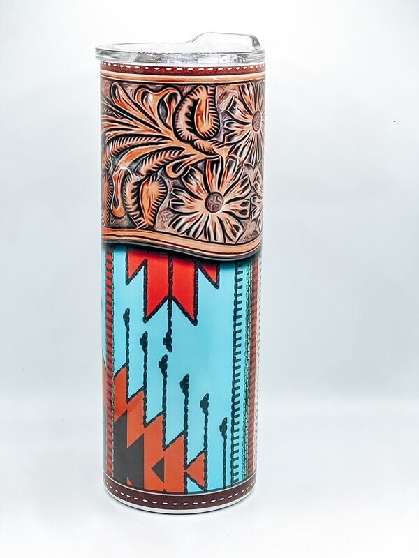 Western leather Tumbler