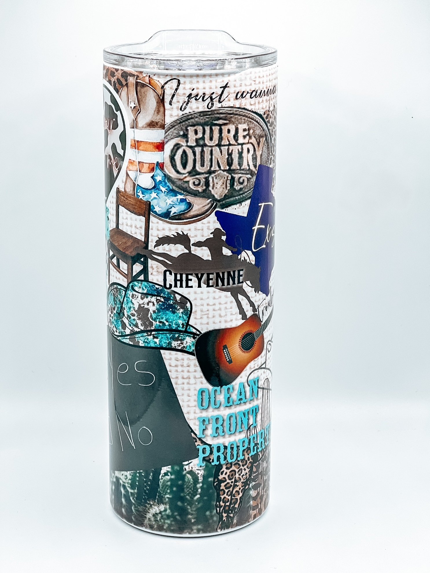 Rustic 90s Country Music Tumbler
