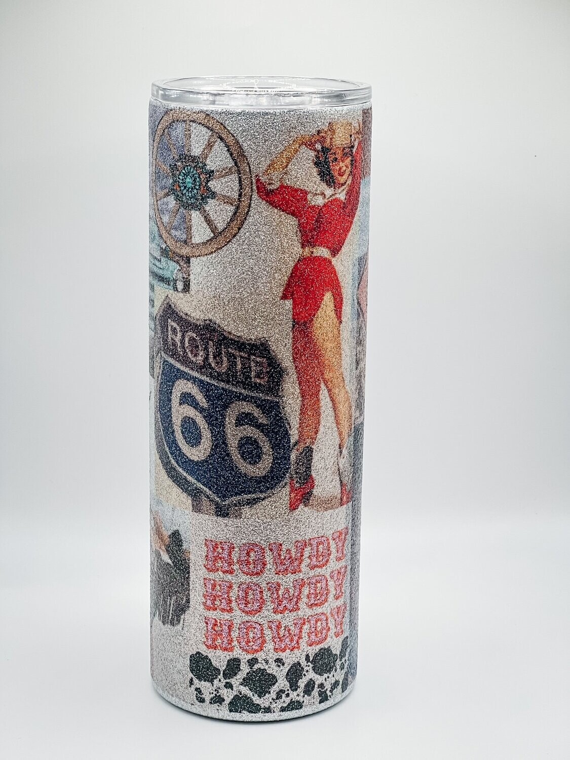 Route 66 - Silver glitter