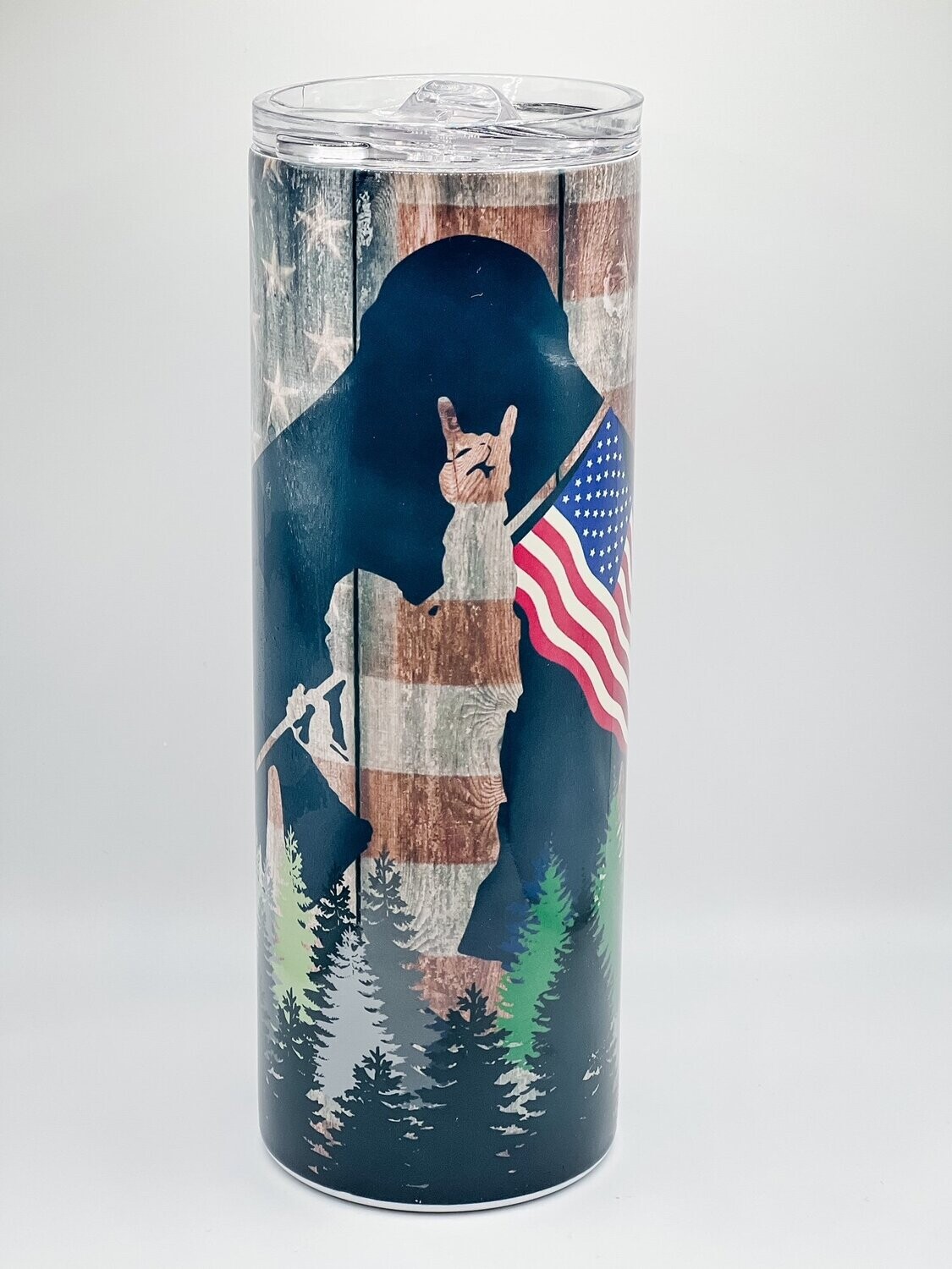 Bigfoot - American flag Tumbler