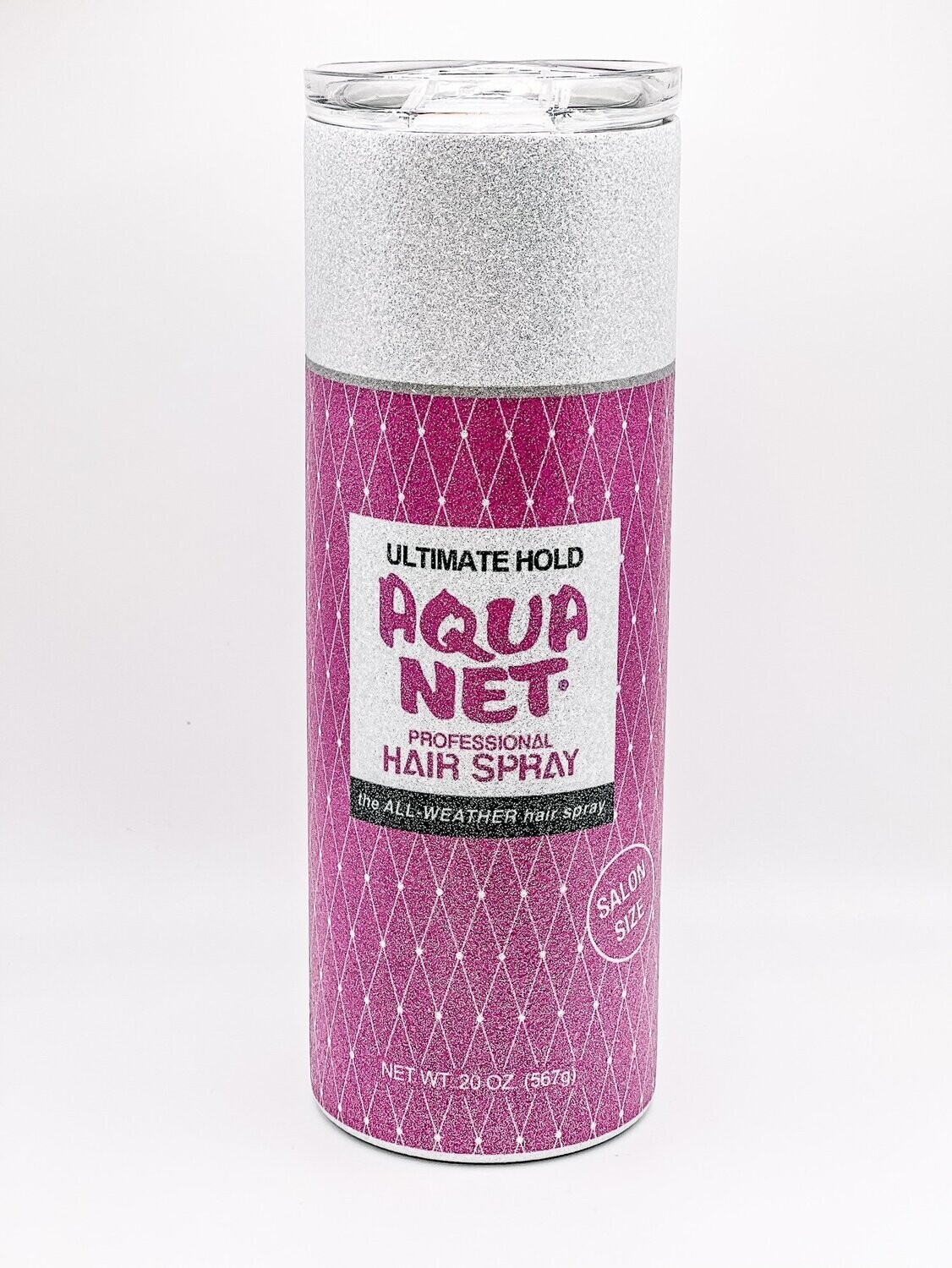 Aqua Net -  Silver Glitter Tumbler