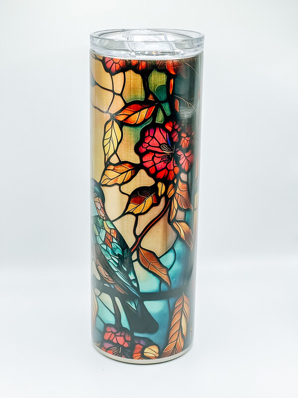 Hummingbird Stained Glass Tumbler