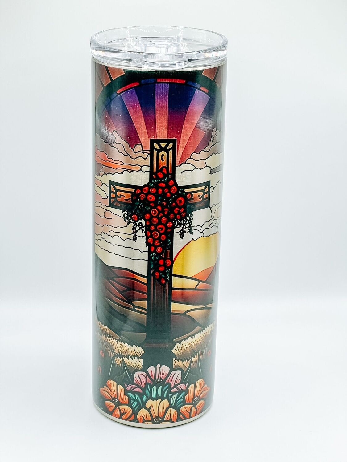 Stained Glass Cross Tumbler