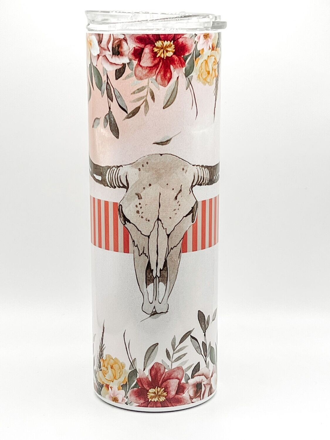 Boho Cow Bull Skull Tumbler