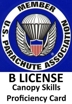 B License Canopy Proficiency Card and Sim section 6-10 and 11