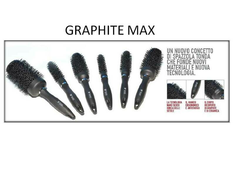 SPAZZOLA TONDA GRAPHITE MAX  53 MM
