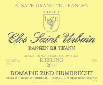 Riesling Rangen de Thann Clos Saint Urbain Grand Cru 2014 750ml