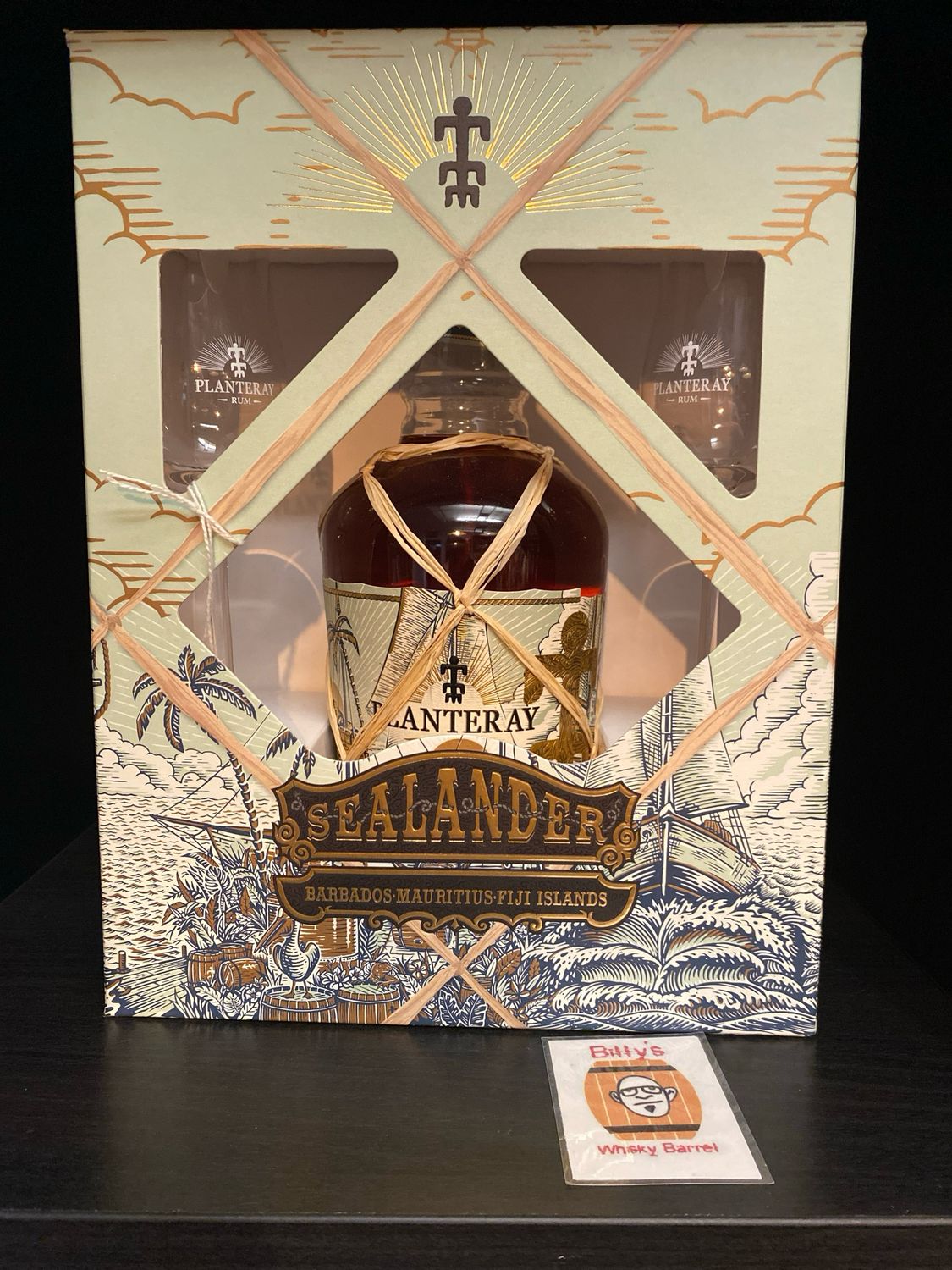 Planteray (Plantation) Sealander giftpack with 2 glasses (70cl - 40%)