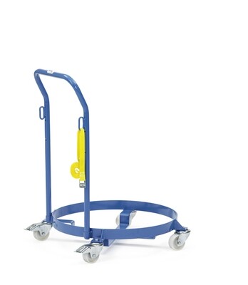 Vatenroller met duwbeugel, 250 kg, RAL 5007 Vatenroller met duwbeugel, 250 kg, RAL 5007