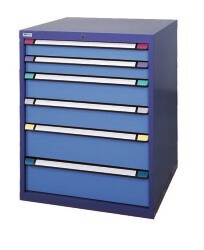 Schuifladenkast, H1.000 x B1.005 x D695 mm, blauw Schuifladenkast, H1.000 x B1.005 x D695 mm, blauw